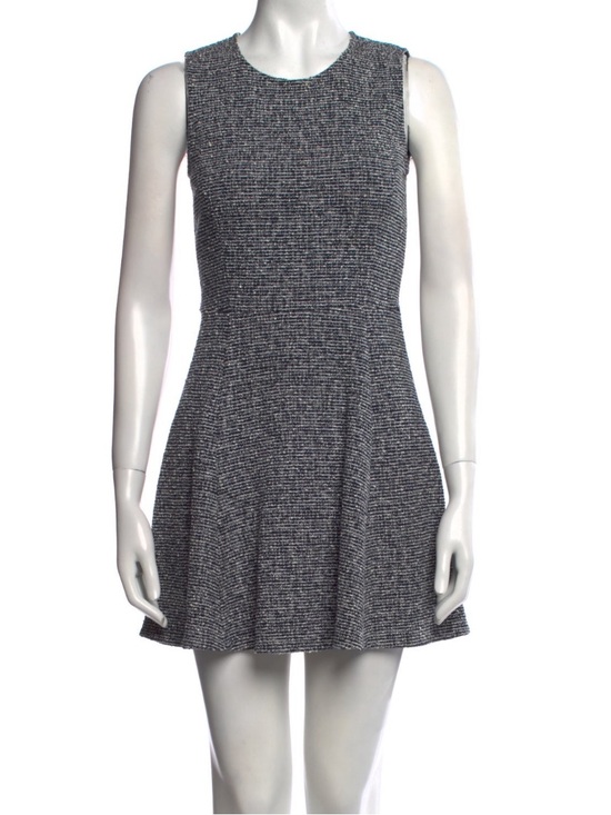 Theory Dresses & Skirts - Theory Grey Textured Fit-and-Flare Dress